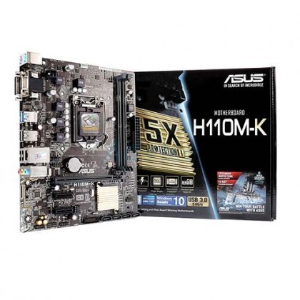 ASUS Genuine H110M-K Desktop Motherboard Without Box